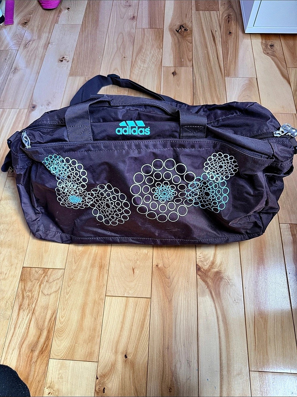 adidas Geometric Duffel Bag in Brown vintage
